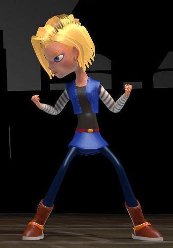 Android 18 Realtime Character Rig 3d Model Cgtrader