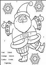 Santa Claus Worksheet Worksheets Numbers Colouring Christmas Esl sketch template