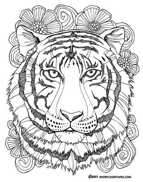 tiger coloring sheets short leg studio mandala coloring pages