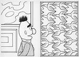Escher Coloring Pages Printable Mc Panda Aptitude Knowledge Popular Coloringhome sketch template