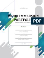 work immersion reflection