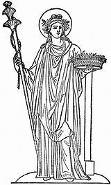 Demeter Goddess Greek Ceres Clipart Gods God Mythology Harvest Goddesses Agriculture Illustration Hestia Roman Ancient Symbol Etc Edu European Olympians sketch template