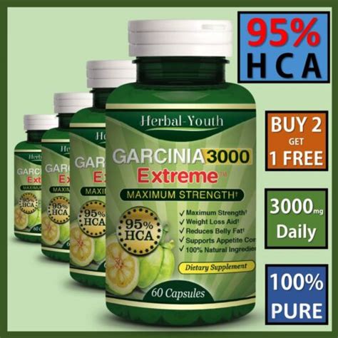 3000mg daily garcinia cambogia capsules hca 95 thermogenic weight loss