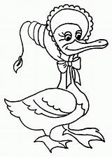 Goose Mother Coloring Pages Clipart Baby Printable Duck Templeton Clip Cliparts Nursery Library Rhymes Gooses Fern Wilbur Charlotte Popular Drawing sketch template
