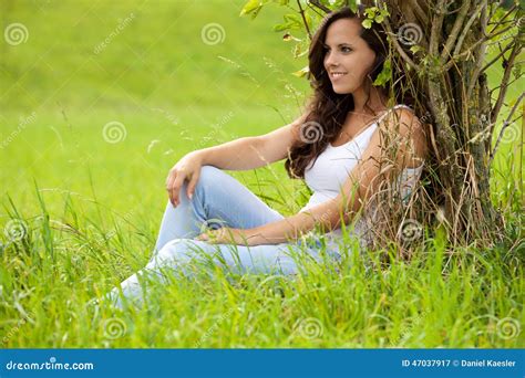 Girl Spends Time Outside Stock Image Image Of Summertime 47037917