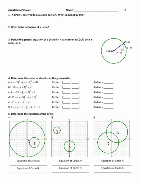 equation   circle worksheet  worksheet  kids