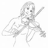 Violin Player Surfnetkids Coloring Pages sketch template