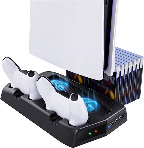 Timovo Vertical Stand With Cooling Fan For Ps5 Digital Uk Free