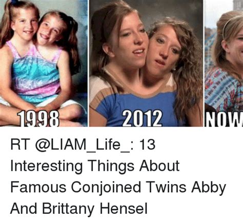 1998 2012 now rt 13 interesting things about famous conjoined twins abby and brittany hensel