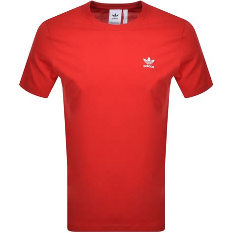 adidas originals essential  shirt red mainline menswear