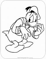 Donald Duck Coloring Pages Disneyclips Anxious sketch template