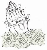Praying Rosary Tattoos sketch template