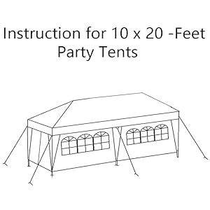 white party tent instructions