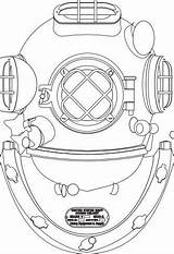 Helmet Diver Clipart Clip Diving Deep Sea Coloring Template Clipground sketch template