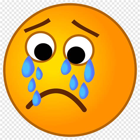 Face Sadness Smiley Crying Emoji Face Orange Png Pngegg