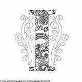Coloring Letter Monogram Alphabet Zentangle Sheet Pages Mandala Getcoloringpages sketch template