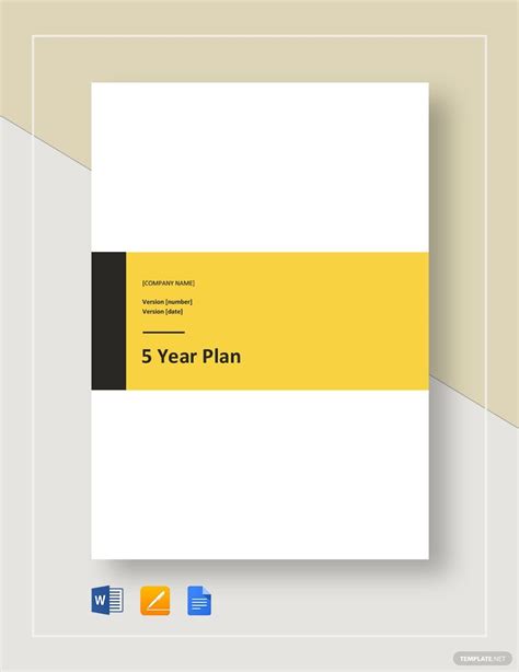 year plan template google docs word apple pages templatenet