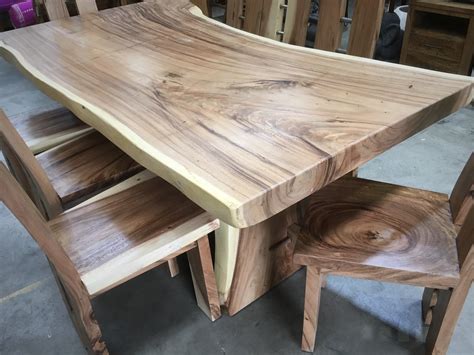 raw edge solid timber dining tables melbourne bali mystique