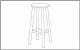 Coloring Stool Furniture Long Tracing Pages Mathworksheets4kids sketch template
