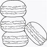 Macaroons Macarons Coloring Template Macaron Freebie Drawing Pages Sketch Doodles Printable Da Great sketch template