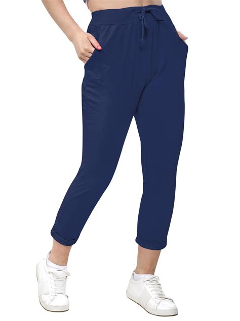 womens plain cotton bottoms jogging jogger active gym tracksuits