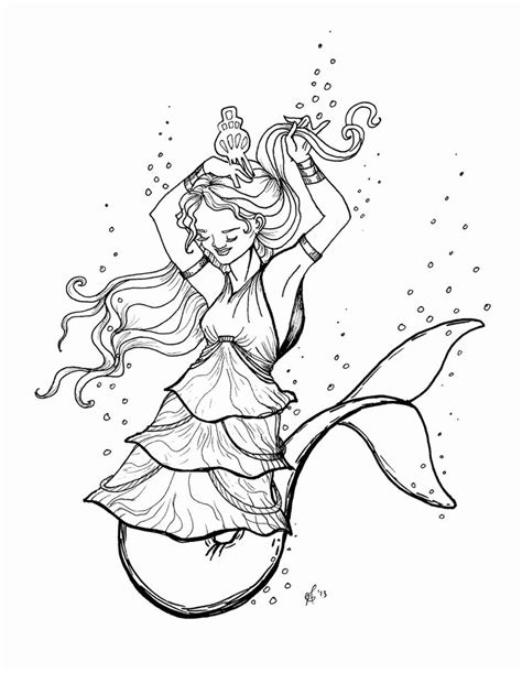 mermaid tail coloring page beautiful  original coloring pages