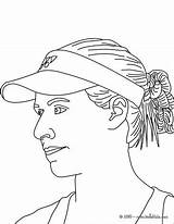 Williams Serena Pages Coloring Template Tennis Venus Colorier Coloriage Justine sketch template