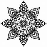 Coloring Pages Zentangle Flower Mandala Printable Adult Trippy Psychedelic Adults Colouring Book Drawings Instant Tattoo Color Flowers Colorier Patterns Doodle sketch template