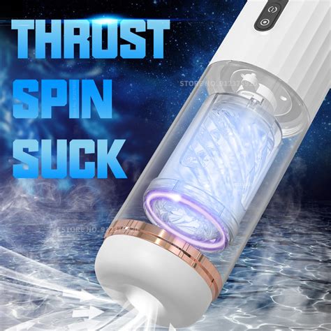 Automatic Male Masturbator Telescopic Rotation Sucking Silicone Vagina