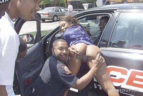 cop spreads open black chicks pussy porned up