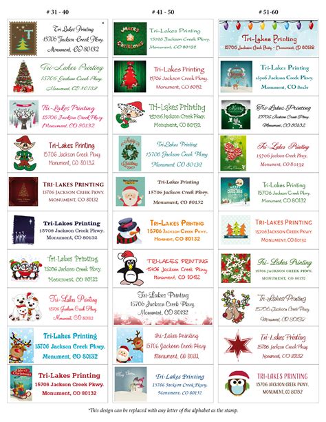 christmas address labels high quality printing services