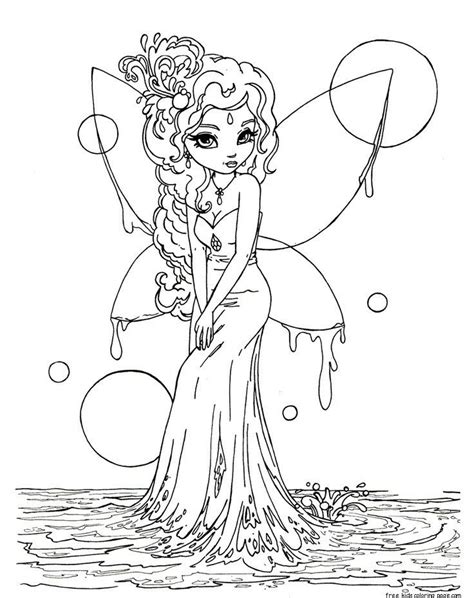 printable fairy princessescoloring pages  adults coloring home