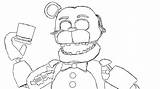 Freddy Golden Fnaf Drawing Withered Coloring Getdrawings sketch template