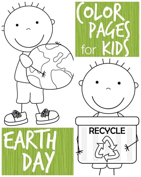 kid color pages earth day  boys crystalandcompcom
