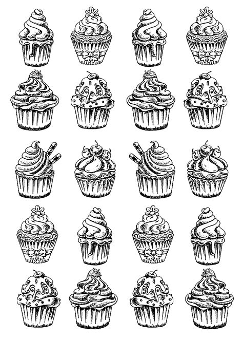 twenty good cupcakes cupcakes  cakes justcolor discover