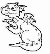 Coloring Baby Dragon Pages Popular Print sketch template