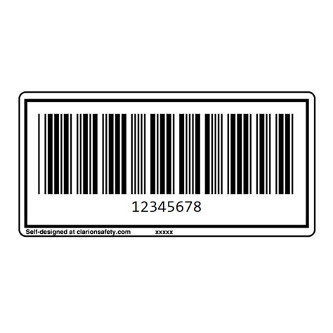 unique ean  gtin barcode label clarion safety systems
