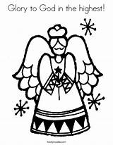 Coloring Glory God Highest Christmas Angel Noodle Built California Usa Twistynoodle sketch template