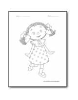 Coloring Pages Pandy Andy Rag Loo Looby sketch template