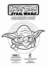 Birds Angry Wars Star Yoda Colouring Book sketch template