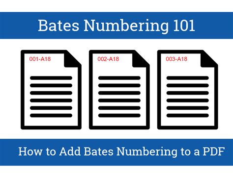 bates numbering  history usage  tutorial