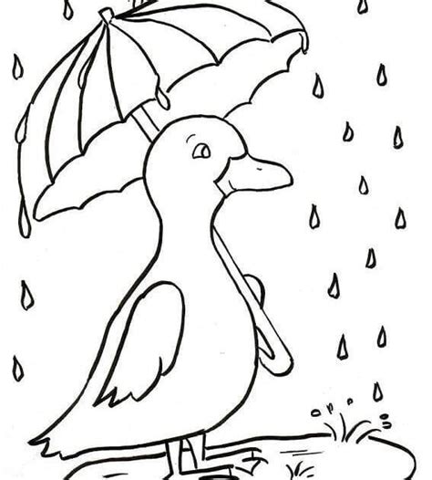 printable rainy day coloring pages