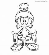 Marvin Martian Coloring Pages Cartoon Tunes Color Kids Characters Looney Printable Sheets Character Drawing Loony Colouring Sheet Tattoo Book Baby sketch template