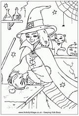 Witch Coloring Colouring Wicked Pages Print Preschool Printables Halloween Witches Library Clipart sketch template