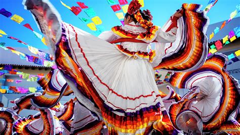 photo  folklore dancers dancing   beautiful traditional dress
