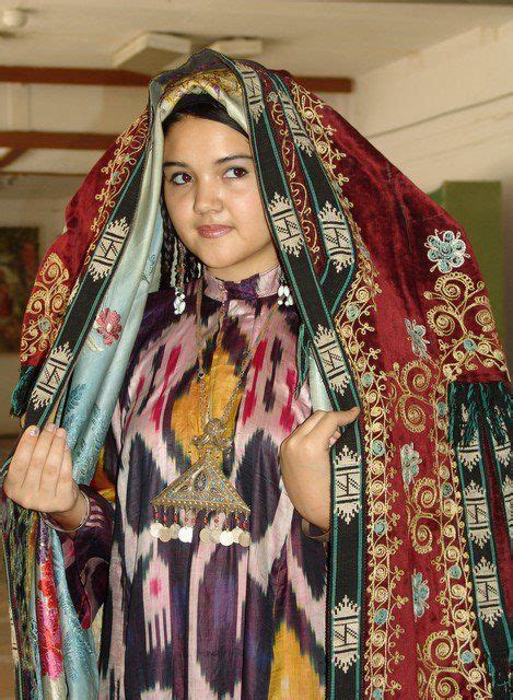 Antique Uzbek Traditional Costume Ikat Dress Large Silk Velvet Cape