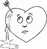 Coloring Heart Pages Hearts Broken Valentines Kids Printable Valentine Designlooter 1024px 21kb sketch template