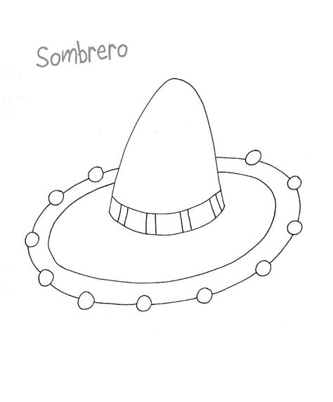 mexican sombrero hat coloring page  printable coloring pages  kids