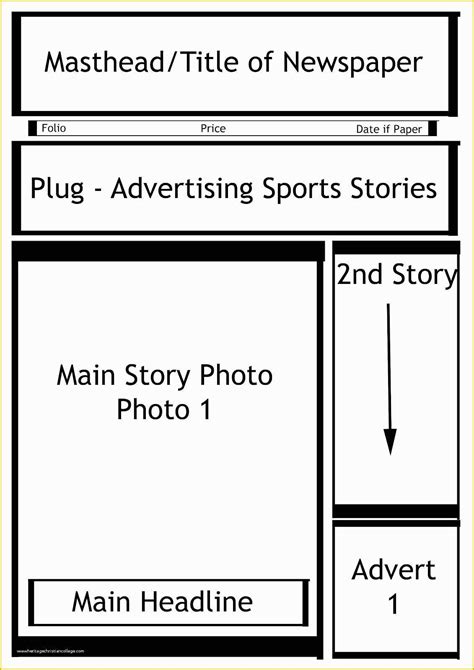 printable newspaper templates  students  newspaper design