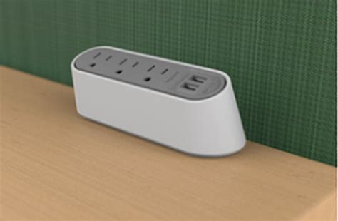 wiremold wspcwh desktop power center slim  outlet usb white  gray conference room av